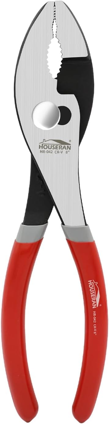 Slip Joint Pliers, Small Pliers with Non Slip Handle, High Carbon Steel, 8 Inch Pliers for Tightening, Loosening and Gripping Nuts and Bolts