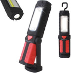 PROELEC Portable LED Work Light, Pivot COB Magnetic Flashlight with 180° Swivel Magnet Base & 360° Hanging Hook, 250LM Super Bright Mechanic Car Emergency Flash Light, Battery Operated - Pack of 1