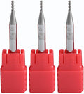 Metric Micrograin Carbide Square End Mill 2 Flute -3 PCS -0.2MM 【 ≈0.00787 inch】 HRC55° for Milling Alloy Steels Hardened Steel, Metal & More Mill Bits Sets for Professionals & DIYers