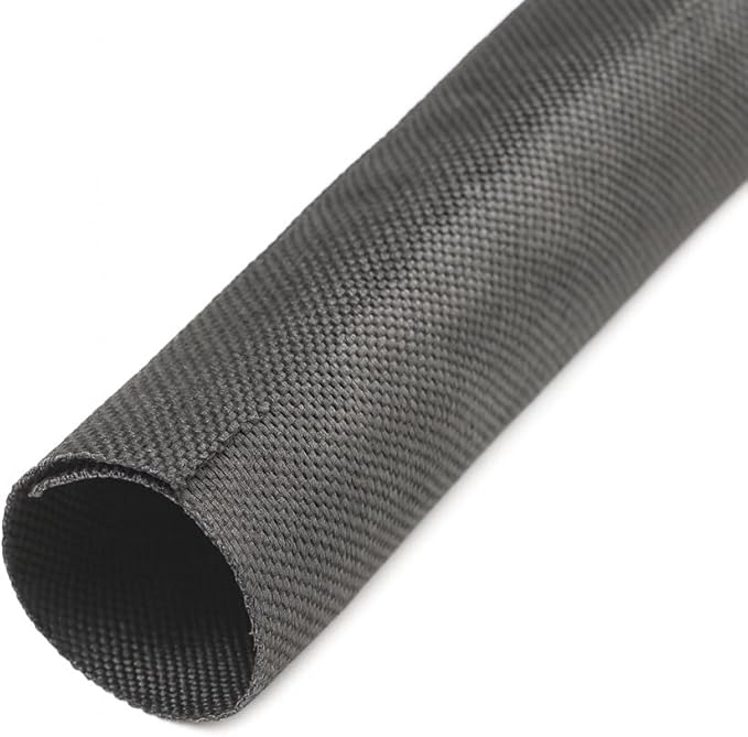 MGI SpeedWare Woven Mesh Split-Sleeve Wire Loom for High-Temperature Automotive Harness and Home Cable Management - 25 feet (1.5")