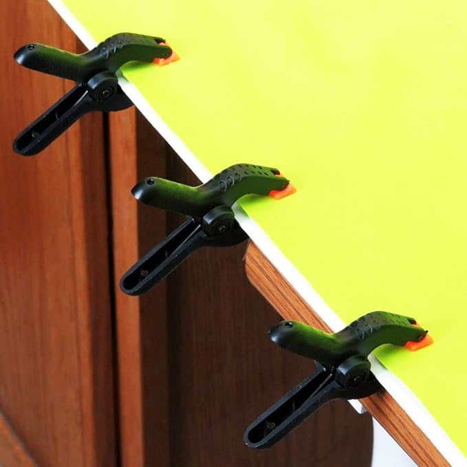 ONDY 4-Pack 6 Inch Spring Clamps, Heavy Duty Plastic Clamps Nylon Clips for Background, Photo Studio and Any More