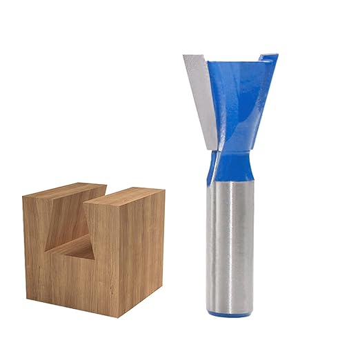 1-1/2” Dovetail Router Bit 1/2 Shank Half-Blind & Through Dovetail Bits Wood Joints Cutter Tool for Making Boxes Drawers Chests for Engraving Router planing Head Wood Cutter