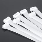 40 inch White Zip Ties Heavy Duty 15 PCS, 440 LBS Ultra Exclusive Strong Plastic Wire Ties, Large Cable Ties Extra Long Tie Wraps, Indoor and Outdoor UV Resistant