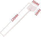 4 in Marker Nylon Cable Ties, Plastic Water Proof Tags, Self-Locking Written-on Cord Marker, Security Seals Label for Cabling, Wire Marking Label, Shipping Hanging Tags - White/ 100pcs