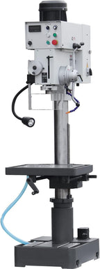 KAKA INDUSTRIAL Geared Head Drill Press, 2.2kW 220V 1-Phase,DP-40 Powerfeed and Auto Downfeed, 1.57 inch(40mm) Max Drilling, MT4 Taper, Digital RPM/DRO, Cast Iron Benchtop