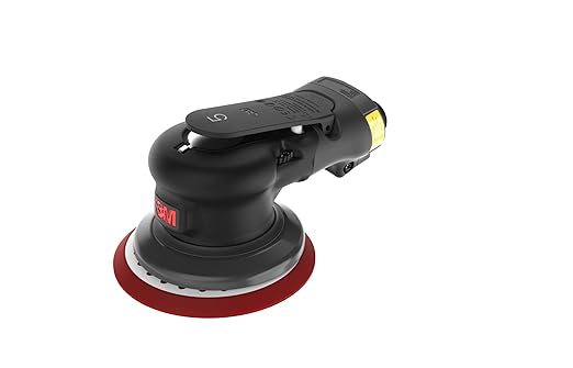 3M Pneumatic Random Orbital Sander, 88936, 5 in, Non-Vacuum, 3/32 in Orbit, Lightweight and Comfortable, 12000 RPM, .28 HP (209W) Motor, Variable Speed