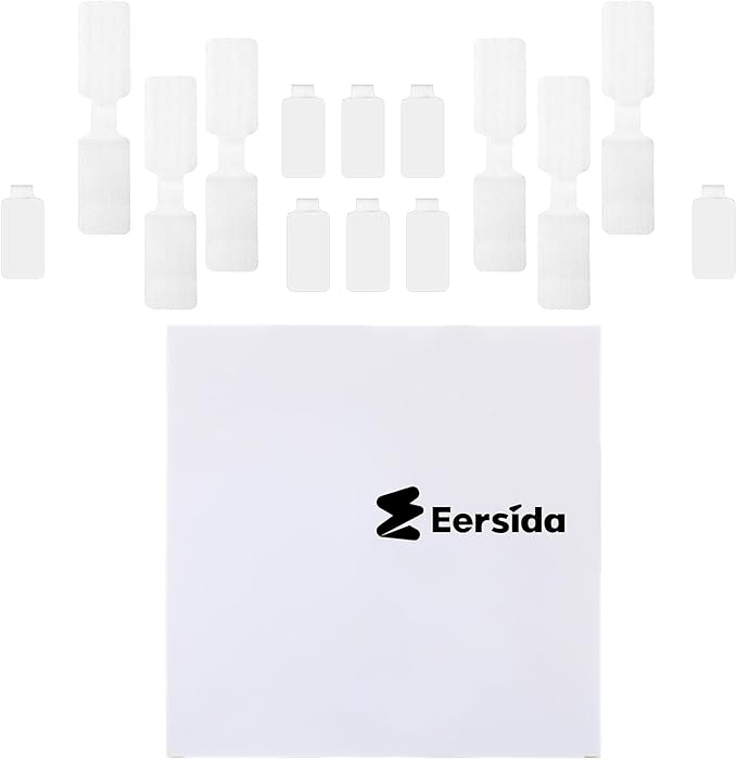 60 Pieces Self-Adhesive Cable Labels, Paste Wire Labels, Nylon Writable Cord Tags Waterproof White Wire Cable Tags for Electronics Office Computers Management and Identification