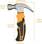 Hammer 8oz, Small Hammer, BOOSDEN Camping Hammer, Mini Hammer, Claw Hammer, Stubby Hammer, Small Hammer for Women, Nail Hammer, Handy Hammer, Kids Hammer, Tiny Hammer for Indoor Outdoor Using