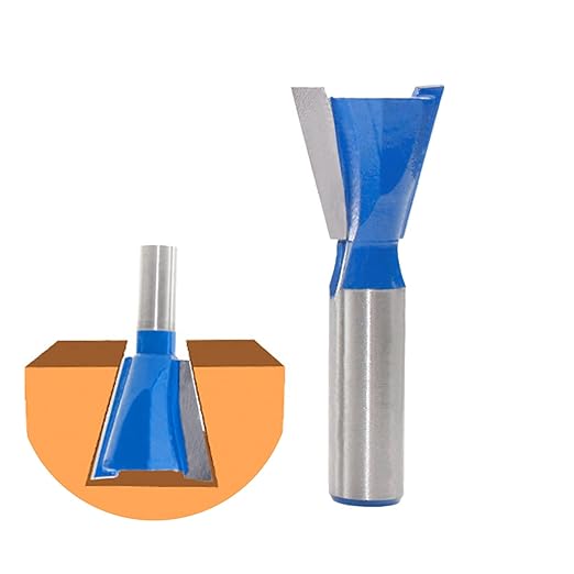 1-1/8” Dovetail Router Bit 1/2 Shank Half-Blind & Through Dovetail Bits for Making Boxes Drawers Chests for Engraving Router planing Head Wood Cutte Woodworking Tools Carving Cutting Tool