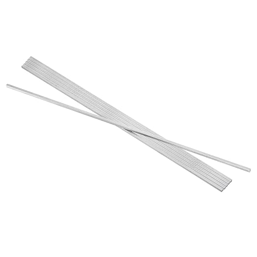 uxcell 6 Pcs Square Steel Key Stock, 1/8" x 1/8" x 12" Cold-Drawn 45# Steel Bars Precision Key Stock for Gearbox Coupling, Silver Tone