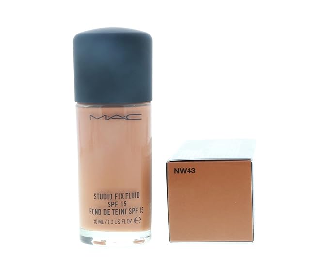 M.A.C. Studio Fix Fluid Foundation SPF 15 Boxed, NW43, 1 Count (A10)-VeraVaultWomen