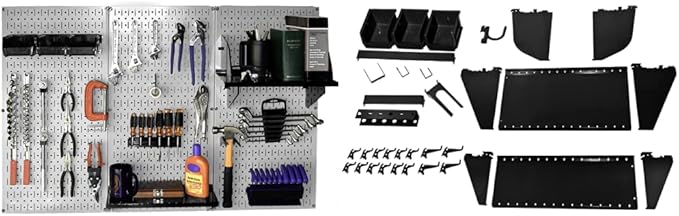 Wall Control Metal Pegboard and Accessory Kit