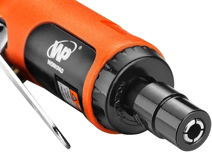 WORKPAD Mini Air Straight Die Grinder with 10-Pieces Air Die Grinder Stone Set，25000 RPM, Mini Pneumatic Tools, Equipped with 1/4-inch, 1/8-inch collets and 2 wrenches