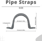 1 Inch 15pcs PVC Pipe Straps Reliable 2-Hole Plastic Conduit Clamps for Secure and Organized Mounting of PVC Pipes Conduits, and Cables UL Certified for Safety