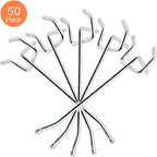 Pegboard Hooks,50-Pack,4 Inch L Shape Small Galvanized Pegboard Hooks Suitable for 1/8 and 1/4 inch pegboard,Metal Pegboard Hooks for Garage,Office,Kitchen,Store