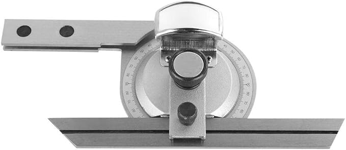 Universal Bevel Protractor, 360° Steel Angle Finder Measuring Ruler W/Magnifying Glass Angle Measuring Protractor
