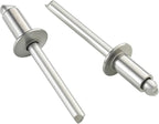 450pcs 1/8" x 1/4" Aluminum Blind Rivets, 3.2 x 6mm Pop Rivets,Rivets for Metal,Silver