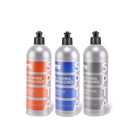 SPTA Polishing Compound Car Scratch & Swirl Remover Rubbing Compound & Finishing Polish Buffing Compound Swirl Remover for Cars Automotive Paint Correction (16.91 oz)