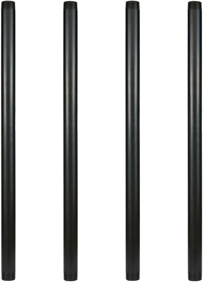 GeilSpace 1" × 20" Pre-Cut Black Metal Pipe, Industrial Steel Fits Standard One Inch Black Threaded Pipes and Fittings - Vintage DIY Industrial Shelving (1" × 20")