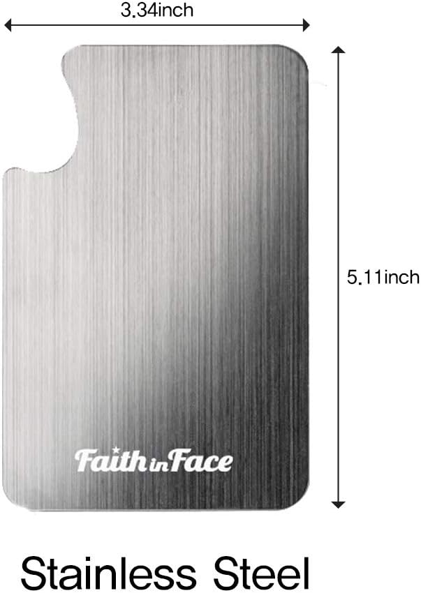 Makeup Metal Palette 3pcs - Stainless Steel Mixing Tray for Nail and Cosmetic Artist, Small Size 3.3 x 5.1 inch-VeraVaultWomen