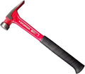 Sturnus Red 13oz Velocity Rip Claw Hammer – 13oz, Lightweight Aluminum & Ergonomic, Pro-Grade with Anti-Vibration Grip (Smooth Face, Short Handle)