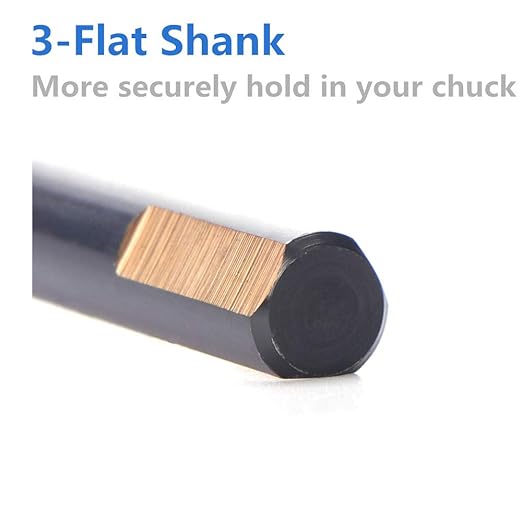 6PCS, 23/64" Black and Gold Finish,Drill Bits