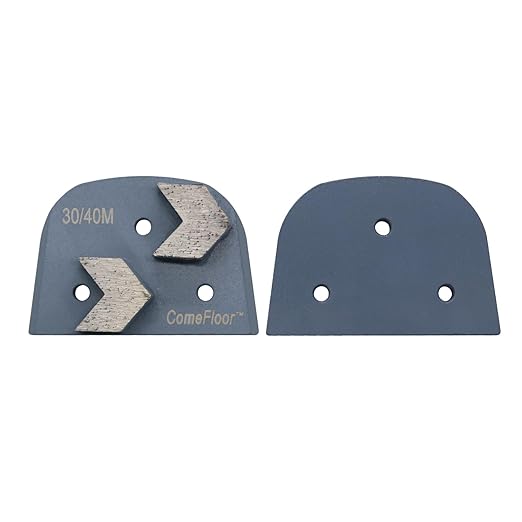 Concrete Floor Grinding Discs, Diamond Metal Grinding Tooling for Lavina Grinders, Concrete Preparation & Thin Epoxy Remove, Double Arrow Segments 30/40 Grit Medium Bond, Pack of 9