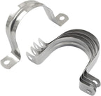 Hordion 10Pcs 2" Two Hole Strap U Bracket, M50 Rigid Pipe Strap Stainless Steel Conduit Clamp for Fixing Pipe