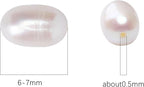 Natural Pearl Beads Rice 6-7mm White Freshwater Cultured Loose Gemstone Beads for DIY Jewelry Making 13.8''/Strand HQ