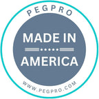 PegPro® J Hooks Kit for Modern Plastic or Metal Pegboard – Durable Plastic Pegboard Hooks - for Garage, Kitchen, Craft Room, and More (J Hook - 24 Pack, Black)