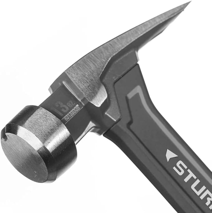 Sturnus Orange 13oz Velocity Rip Claw Hammer – 13oz, Lightweight Aluminum & Ergonomic, Pro-Grade with Anti-Vibration Grip (Smooth Face, Short Handle)
