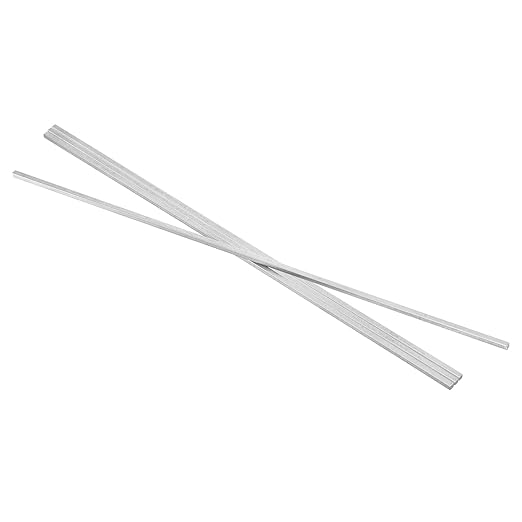 uxcell 4 Pcs Square Steel Key Stock, 1/8" x 1/8" x 12" Cold-Drawn 45# Steel Bars Precision Key Stock for Gearbox Coupling, Silver Tone