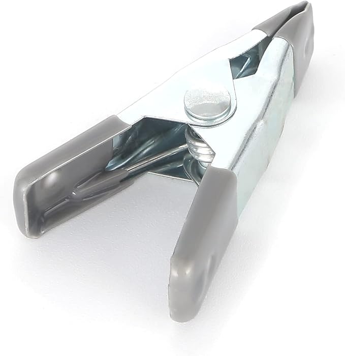 100 pcs. 2" Inch Spring Metal Clamps wholesale Bulk - Gray