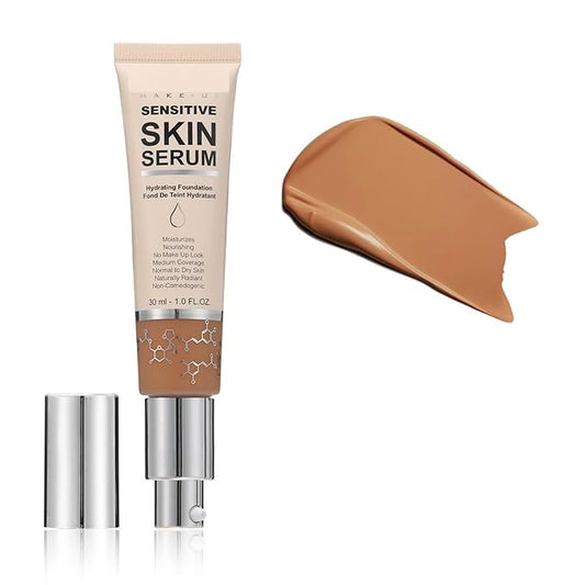 MAEPEOR Hydrating Foundation 6 Colors Full Coverage Liquid Foundation Naturally Mattle Oil-Control Foundation for All Skin Tone (05 Tan)-VeraVaultWomen