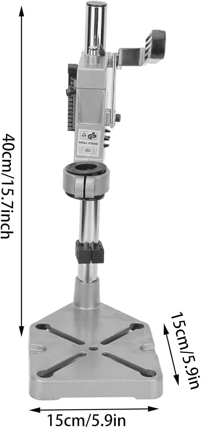 Drill Press Stand, Universal Bench Clamp Desktop Drill Holder Workbench Repair Tool with Single Hole Aluminum Heavy-duty Base