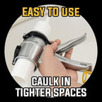 SILIGUN™ PRO Compact 24:1 Caulking Gun - No Drip Caulk Gun - Patent Design - Lightweight Aluminum Frame - Works with all 10 oz Tubes (SILIGUN PRO Nozzle Kit)