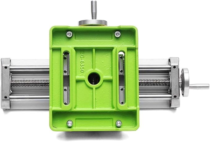 AMYAMY Milling Machine Worktable,Cross Slide Table - Compound Drilling Slide Table for Bench Drill Adjustable X-Y Axis (350x100mm)