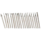 Diamond Burr Bit Set for Dremel Tool Glass Tile Stone Bits Engraving Bur Kit Masonry Grinding Carving Rock Shaping Jewelry Drill Rotary Burrs Lapidary Working Etching Accessory 1/8” Shank Burs - 20pc