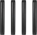 GeilSpace 1" × 10" Pre-Cut Black Metal Pipe, Industrial Steel Fits Standard One Inch Black Threaded Pipes and Fittings - Vintage DIY Industrial Shelving (1" × 10")