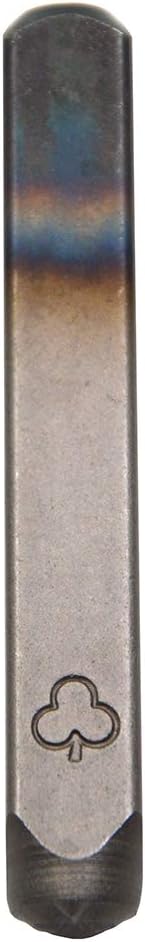 WKSTOOL Spades Symbol Logo Duty Steel Stamp 1/4" (6mm) Hand Stamping Character Mark Code Alphabet Punch Kit for Bracelet Ring Jewelry Sheet Metal Plate Making Mold Die