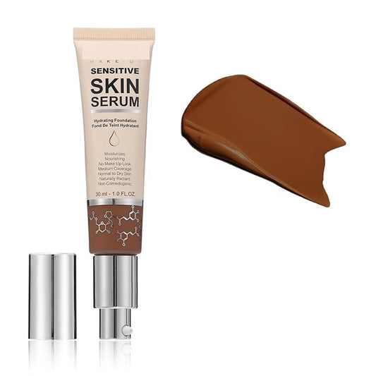 MAEPEOR Hydrating Foundation 6 Colors Full Coverage Liquid Foundation Naturally Mattle Oil-Control Foundation for All Skin Tone (06 Mocha)-VeraVaultWomen