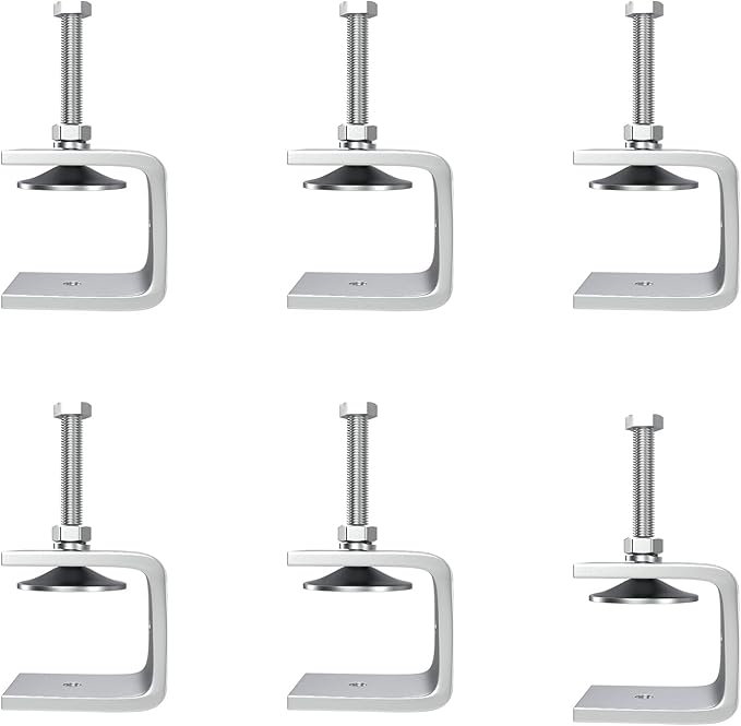 1 Inch Stainless Steel Heavy-Duty Clamp, Stainless Steel C-Shaped Clamp with 0.78-Inch Opening, Suitable for Woodworking Bonding, Cutting and Installation. 6pcs