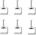 1 Inch Stainless Steel Heavy-Duty Clamp, Stainless Steel C-Shaped Clamp with 0.78-Inch Opening, Suitable for Woodworking Bonding, Cutting and Installation. 6pcs