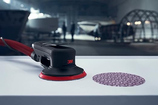3M Random Orbital Sander, Xtract Pneumatic 88953, 6 in, with Central Vacuum Attachment, 3/32 in Orbit, Ergonomic and Lightweight ROS, .28 HP (209W) Motor