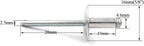 60 Pcs Large Flange Blind Rivets, Aluminum,Flange Diameter 5/8" (16 mm),Pop Rivets Assortment Kit Blind Rivet (3/16"×9/16"(4.8×13mm))