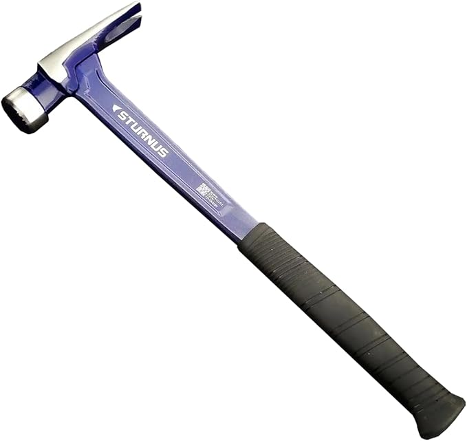 Sturnus Blue 13oz Velocity Rip Claw Hammer – 13oz, Lightweight Aluminum & Ergonomic, Pro-Grade with Anti-Vibration Grip (Milled Face, Long Handle)