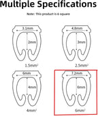 Fafeicy Wire Markers, 100 PCS KCM-6MM 6 Square, Plastic Wire Number Labels for Marking Color Coded Cables