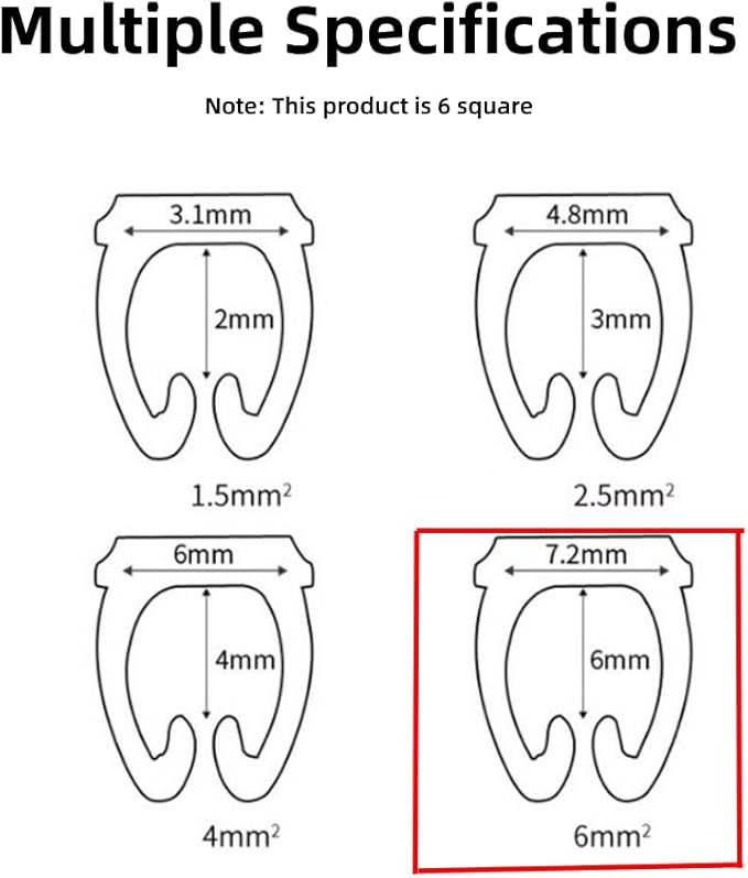 Fafeicy Wire Markers, 100 PCS KCM-6MM 6 Square, Plastic Wire Number Labels for Marking Color Coded Cables