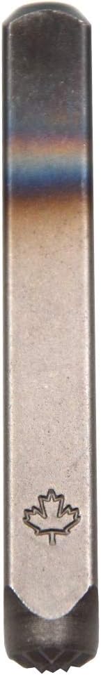 WKSTOOL Maple Leaf Symbol Logo Duty Steel Stamp 1/4" (6mm) Hand Stamping Character Mark Code Alphabet Punch Kit for Bracelet Ring Jewelry Sheet Metal Plate Making Mold Die