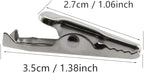 27mm/1.06" Alligator Clips Test Crocodile Clamps Silver Tone - (30 Pcs)